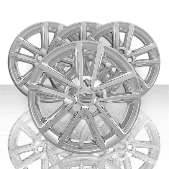 Set of 4 16" 10 Spoke Wheel Skins for 2015-2018 Ford Focus SE - Chrome