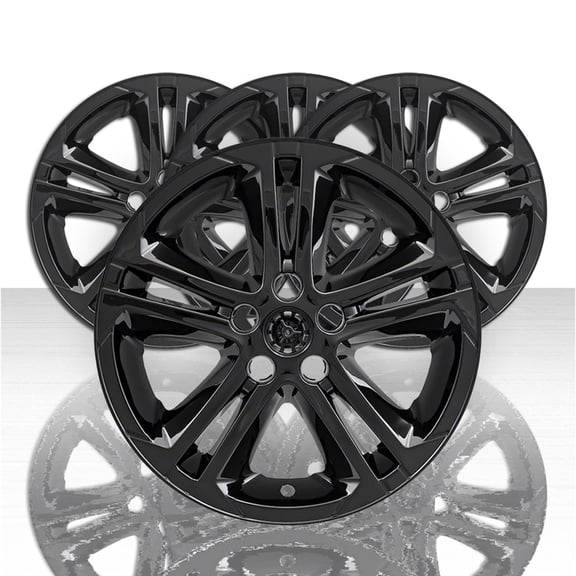Set of 4 16" 5 Double Spoke Wheel Skins for 2016-18 Chevy Cruze LT - Gloss Black