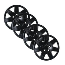 Set of 4,16" Universal Hubcap Wheels Cover Replacement for 2006-2011 Honda Civic Compatible Hub Caps Accessories,Black Lacquer