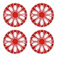 thumbnail image 1 of (Set of 4) 16" Universal Hubcaps Fit for Steel Wheel Rims Cover,Snap on Car Truck SUV,ABS+PC Material,White Lacquer & Red Lacquer, 1 of 8