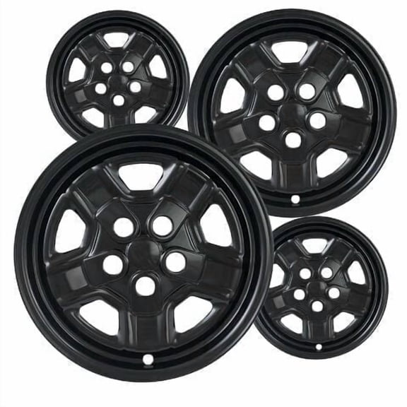 Set of 4 16 inch Gloss Black ABS Wheel Covers Compatible with 2007-2017 Jeep Patriot Rims