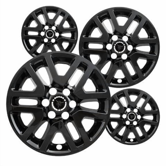Set of 4 16 inch Gloss Black ABS Wheel Covers Compatible with 2011-2020 Nissan Frontier Desert Runner PRO-4X S SL SV Rims