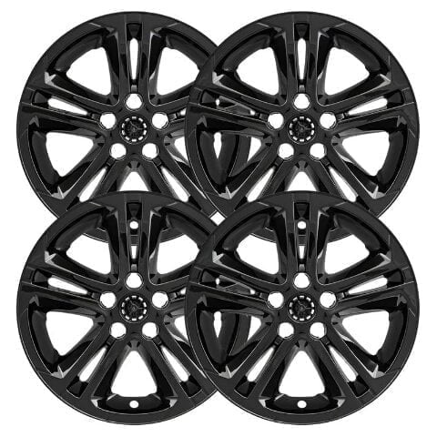 Set of 4 16 inch Gloss Black ABS Wheel Skins Wheel Covers compatible with 16-18 Chevrolet Cruze LT Impostors for 5748 Wheel Series