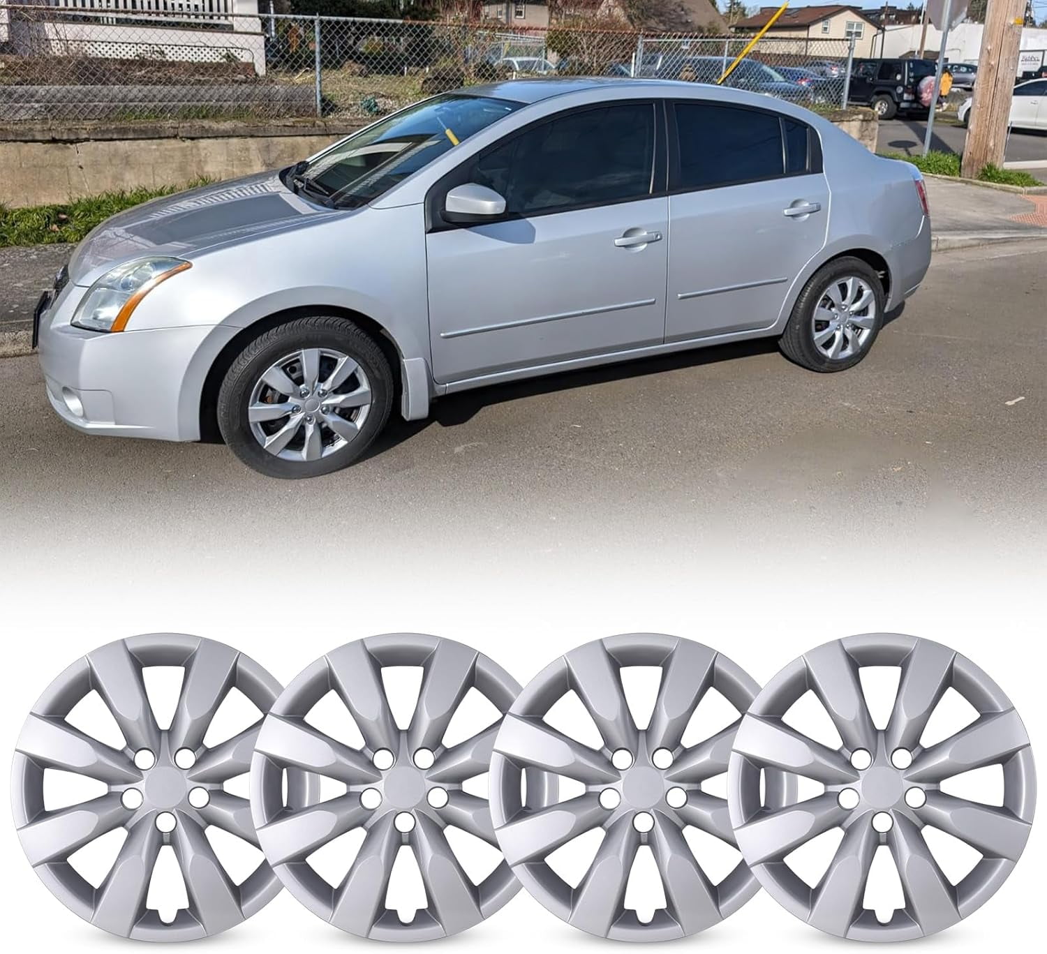 (Set of 4)16 inch Hubcaps Fit for Toyota Corolla 2014 2015 2016,Wheel Rims Cover for 2009-2019 Toyota Corolla,Snap on Installation(Lacquer)