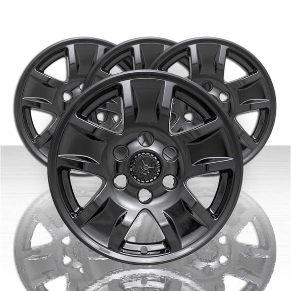 Set of 4 17" 5 Spoke Wheel Skins for 15-18 Chevy Silverado 1500 LS - Gloss Black