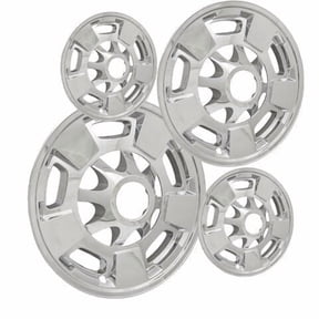 Set of 4 17 inch Chrome ABS Wheel Covers Compatible with 2011-2019 GMC Sierra 3500 HD SLE Rims