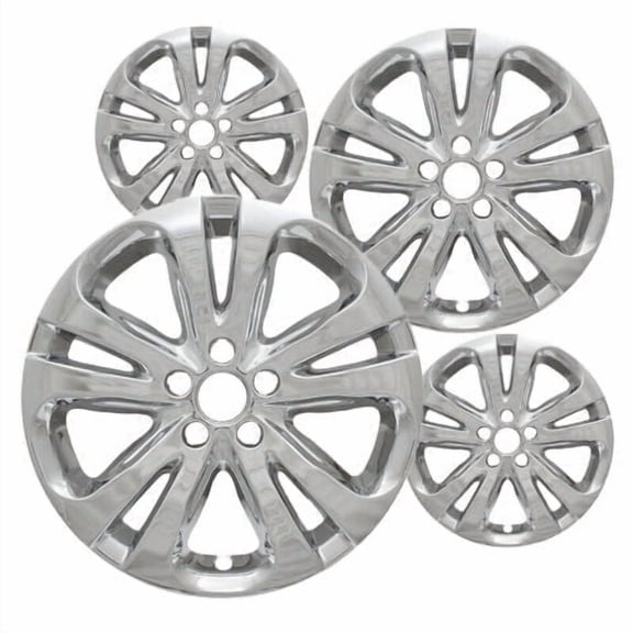 Set of 4 17 inch Chrome ABS Wheel Covers Compatible with 2015-2016 Chrysler 200 C Limited LX S Rims