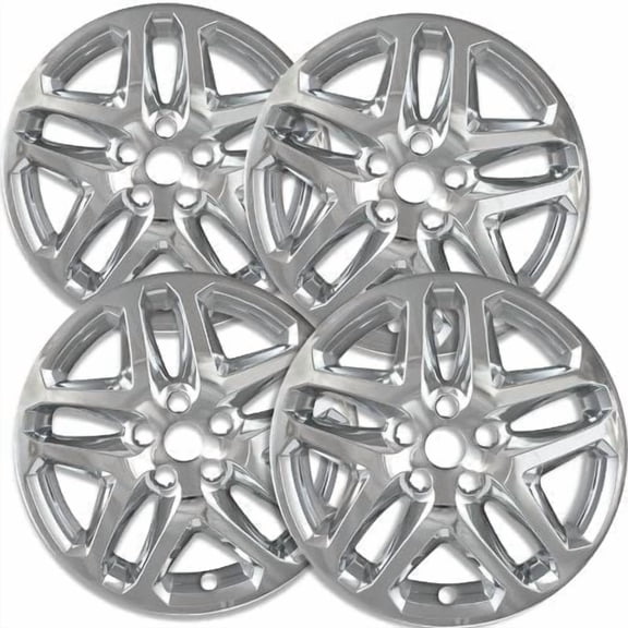 Set of 4 17 inch Chrome Wheel Skins Covers Compatible with 13-16 Ford Fusion Impostors for 3957 Wheel Series