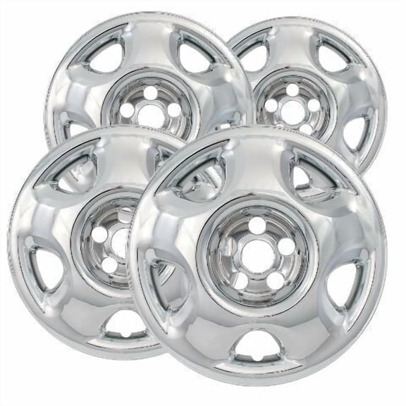 Set of 4 17 inch Chrome Wheel Skins Covers compatible with 07-11 Honda CR-V LX Impostors for 63927 Wheel Series