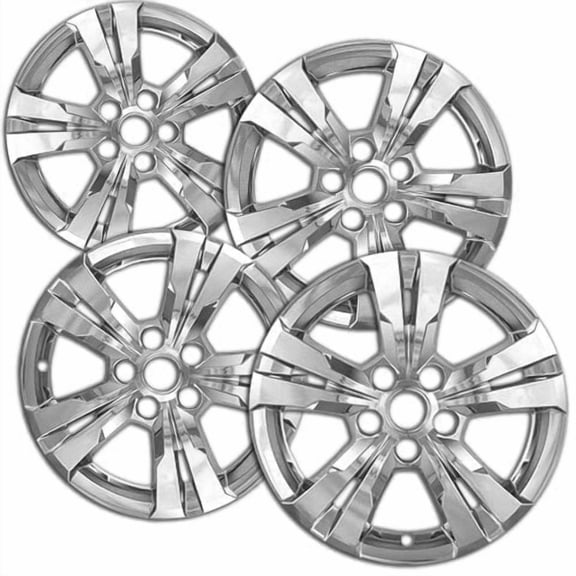 Set of 4 17 inch Chrome Wheel Skins Covers compatible with 10-17 Chevrolet Equinox LS Impostors for 5433 Wheel Series