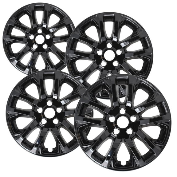 Set of 4 17 inch Gloss Black ABS Wheel Covers Compatible with 2019-2021 Jeep Cherokee Latitude Latitude Plus Rims