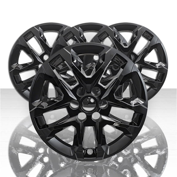 Set of 4 18" 5 Split Spoke Wheel Skins for 18-23 Chevy Traverse L - Gloss Black