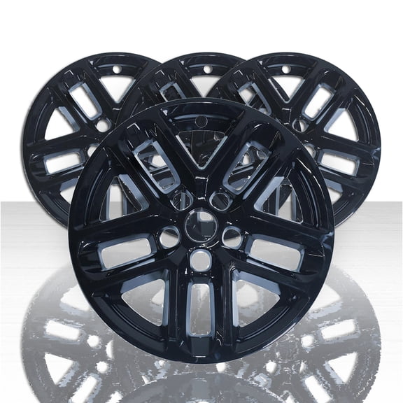 Set of 4 18" 5 Y Spoke Wheel Skins for 2022-25 Jeep Grand Cherokee - Gloss Black