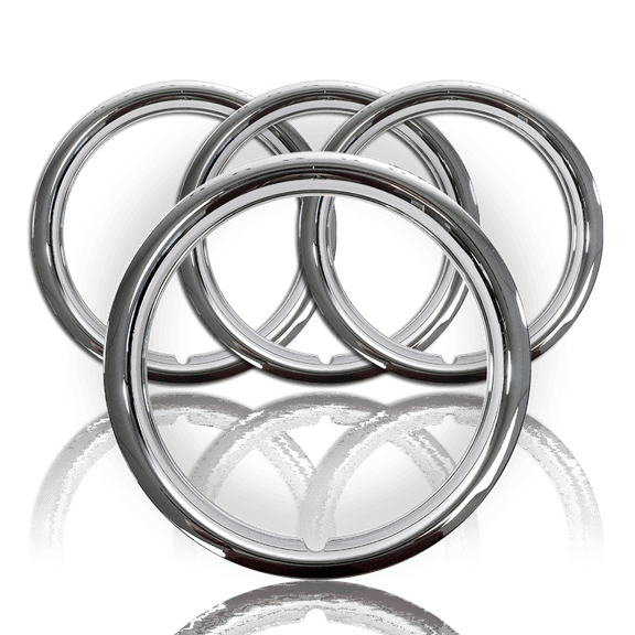 Set of 4 18" Chrome Wheel Rim Trim Rings Beauty Bands Rims Rally Steel Wheels