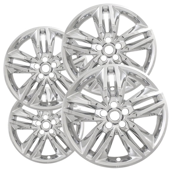Fuel Rider Set of 4 18 inch Chrome Wheel Skins Covers Compatible with 15-18 Ford Edge Impostors for 10043 Wheel Covers