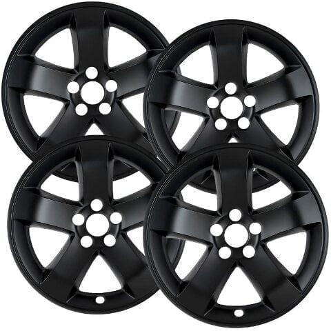 Set of 4 18 inch Gloss Black ABS Wheel Covers Compatible with 2009-2011 Dodge Challenger SE Rims