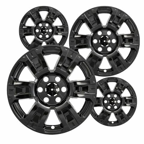 Set of 4 18 inch Gloss Black ABS Wheel Covers Compatible with 2017-2022 Nissan TITAN SV Rims