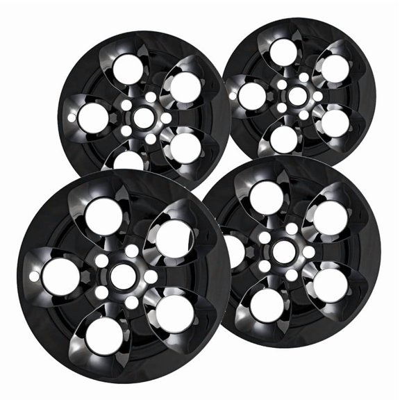 Set of 4 18 inch Gloss Black ABS Wheel Covers Compatible with 2018 Jeep Wrangler JK Rims