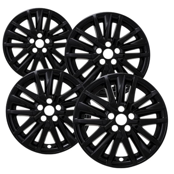Set of 4 18 inch Gloss Black ABS Wheel Covers Compatible with 2021-2025 Toyota Camry SE XLE Rims