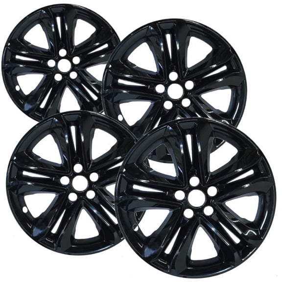 Set of 4 18 inch Gloss Black ABS Wheel Skins Compatible with 2019 - 2022 Ford Edge SEL Impostors for KT4Z1007A Wheel Series