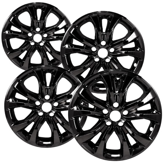 Set of 4 18 inch Gloss Black ABS Wheel Skins Compatible with 2020 - 2021 Kia Telluride LX Impostors for 53910S9120 Wheel Series