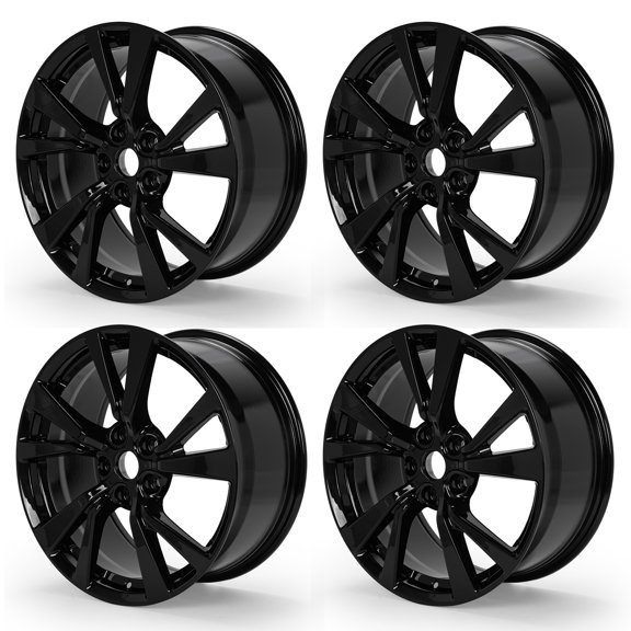 Set of 4 18" x 8.5" Replacement Alloy Wheel Rim for 2016-2019 Nissan Maxima, Gloss Black