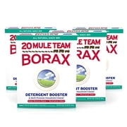 Set of 4 20 Mule Team All Natural Borax Detergent Booster & Multi-Purpose Household Cleaner, 65 Ounce