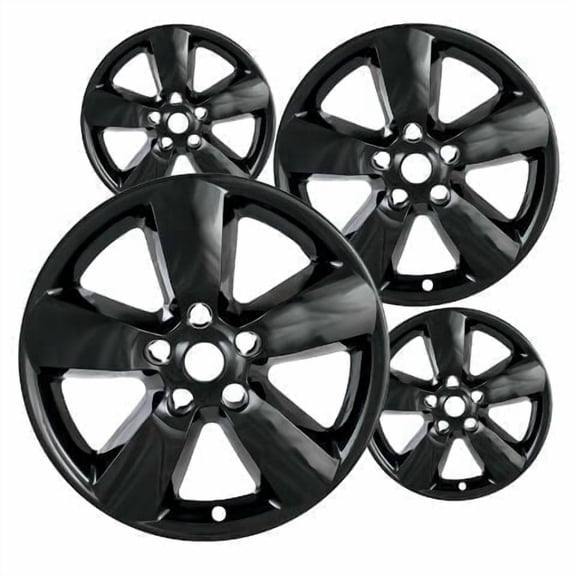 Set of 4 20 inch Gloss Black ABS Wheel Covers Compatible with 20132018 Ram 1500 Tradesman, SLT, Big Horn, Sport, Rebel, Laramie, Limited, R/T Rims