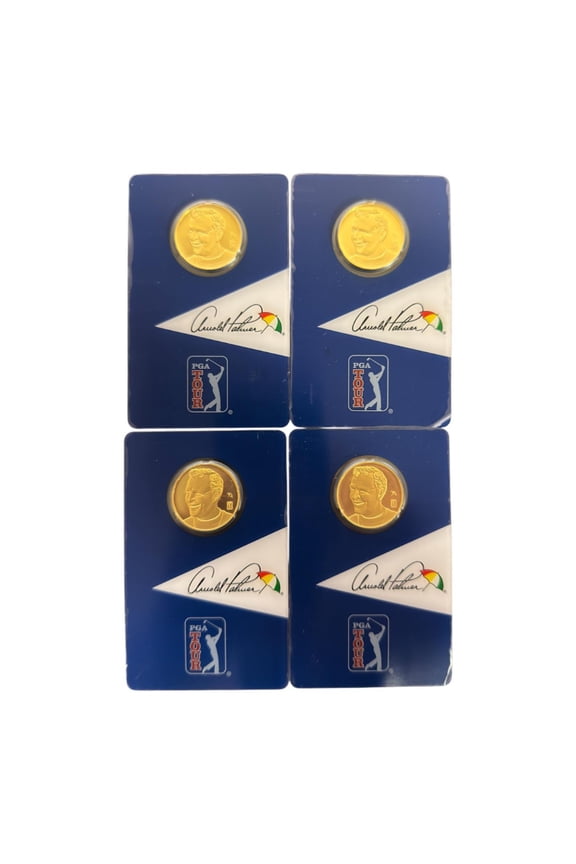 (Set of 4) 2021 Pamp Arnold Palmer 1/4 oz (1 oz total) Gold Coin Set