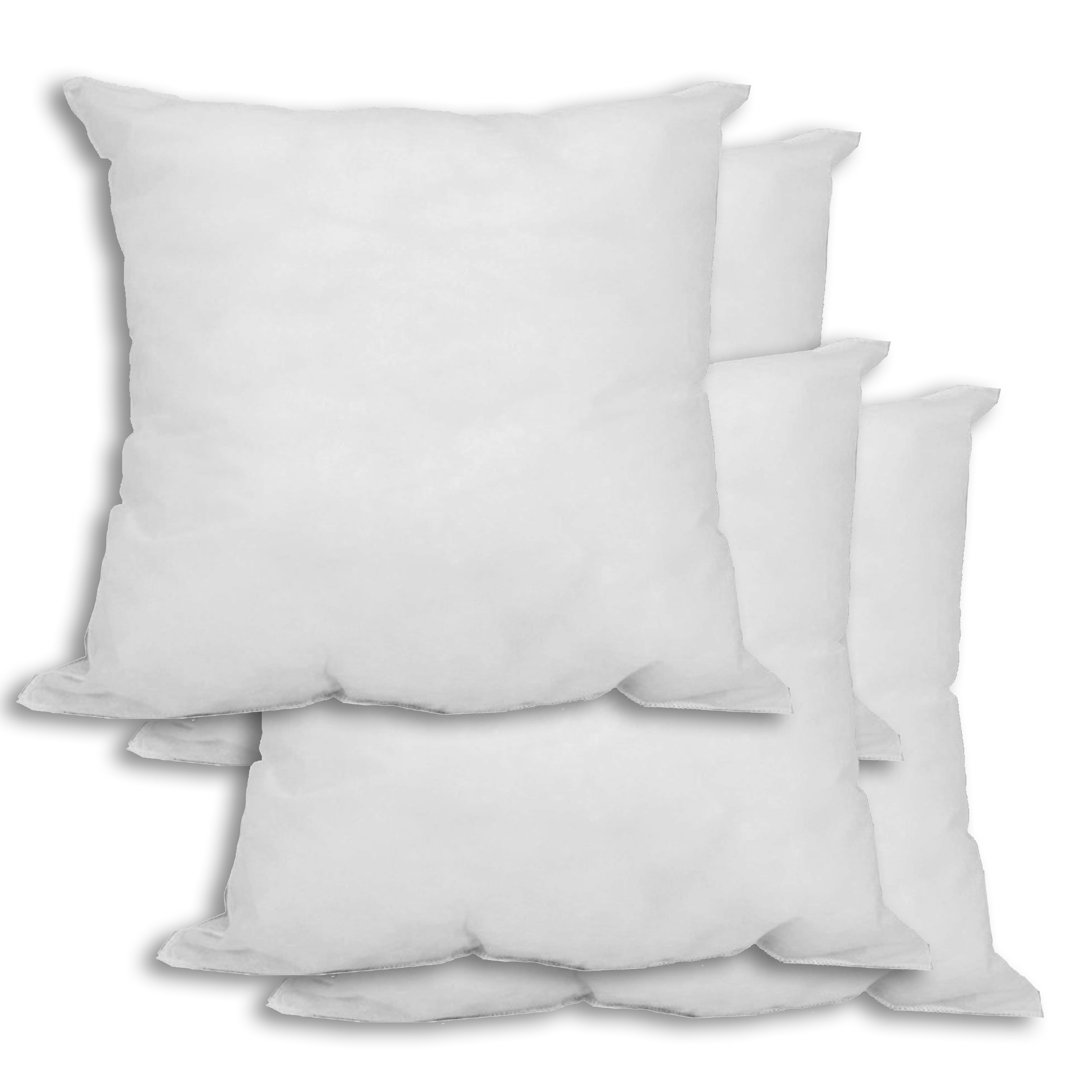 Acanva Throw Pillow Inserts 16 x 16 Decorative Stuffer Soft  Hypoallergenic Polyester Couch Square Form Euro Sham Cushion Filler,  16-4P, White 4 Pack 