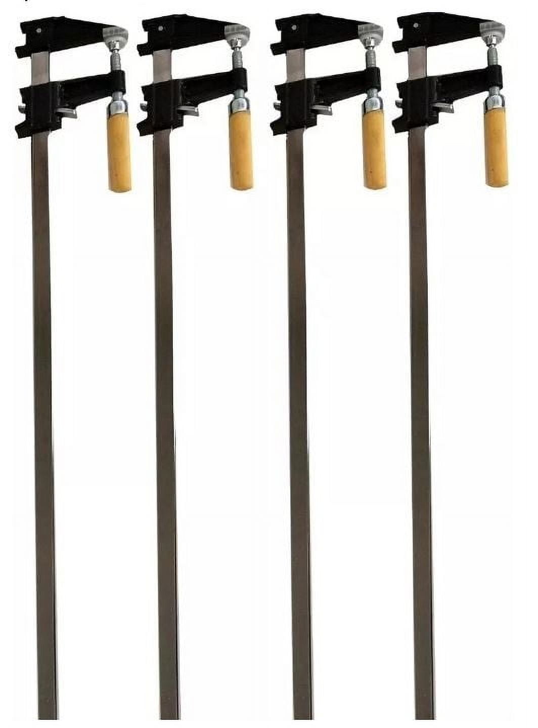 Set of 4 - 36" Steel Bar Clamp with Metal Ratcheting System and Quick Release Suitable for a Wide Range of Woodworking and Metalworking