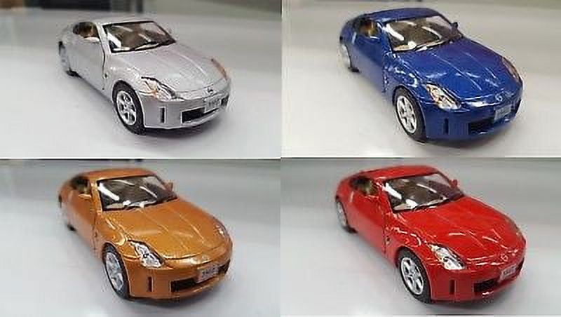 Set of 4: 5" Kinsmart Nissan 350Z 1:34 diecast model toy car fairlady