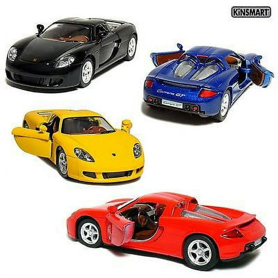 Set of 4: 5" Kinsmart Porsche Carrera GT Diecast Model Toy 1:36