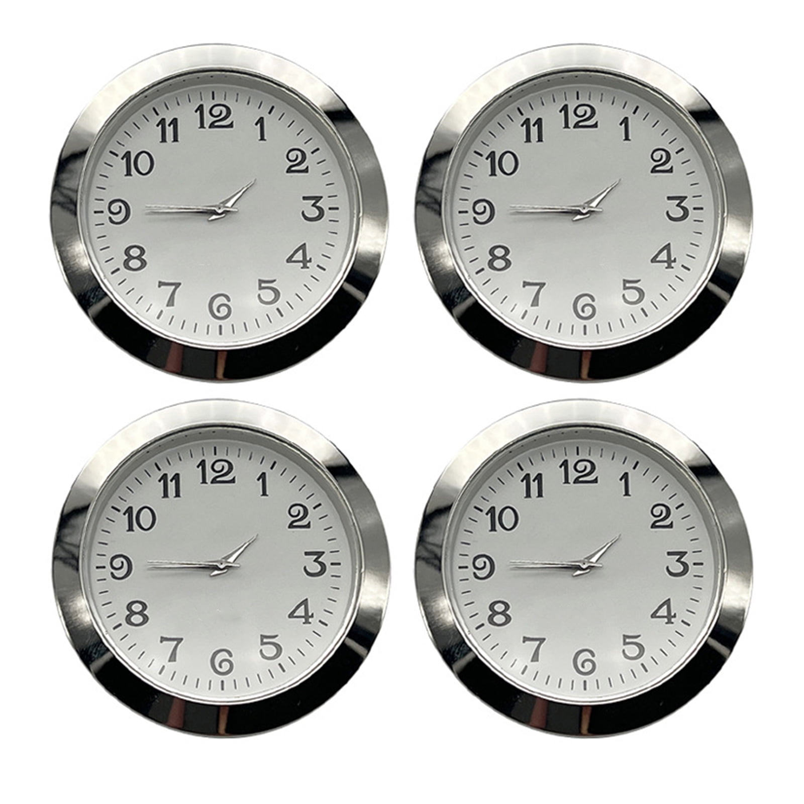 Set of 4 55mm Quartzs Clock Inserts Replacement with Arabic or Roman ...