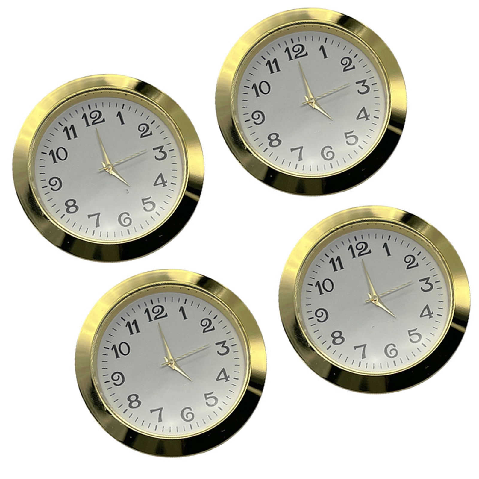 Set of 4 55mm Quartzs Clock Inserts Replacement with Arabic or Roman ...