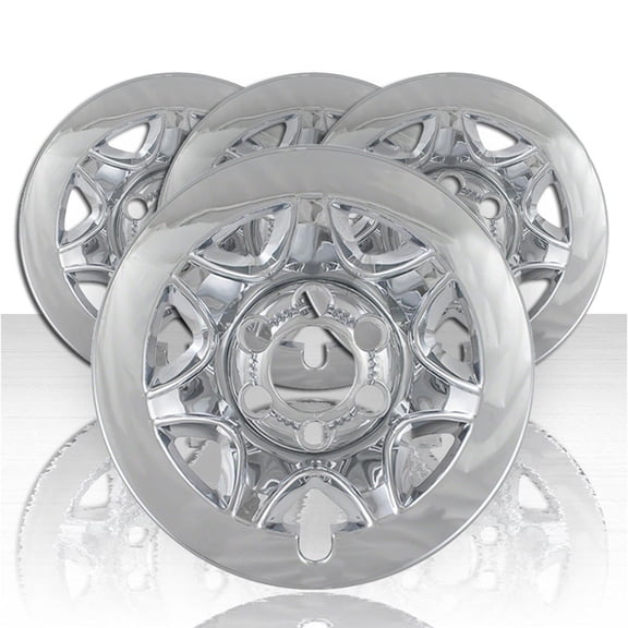 Set of 4 6 Lug 17" Chrome Wheel Skins Rim Simulators Hub Caps for Chevy 1500