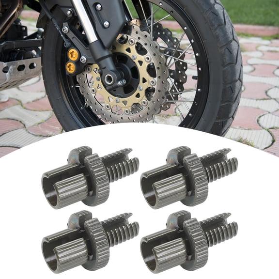Set of 4 8mm M8 Brake Clutch Cable Adjuster Nuts Bolts for Motorcycle and For ATV Fits and Other Compatible Models