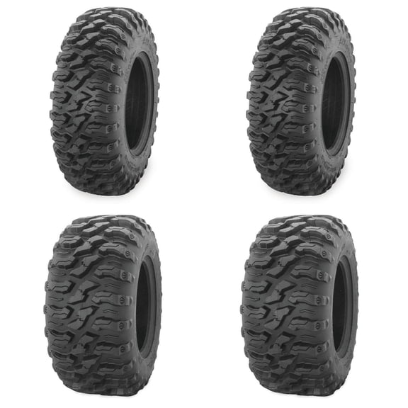 Set of 4 ATV QUADBOSS Tires (QBT446 25x8R-12 Front, 25x10R-12 Rear)