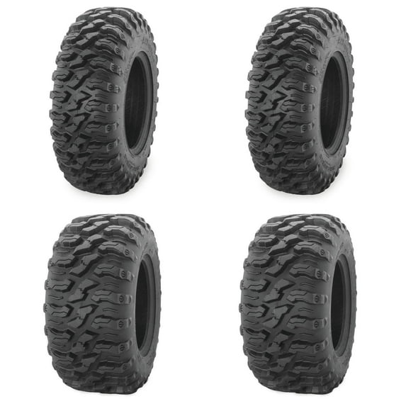 Set of 4 ATV QUADBOSS Tires (QBT446 26x9R-14 Front, 26x11R-14 Rear)