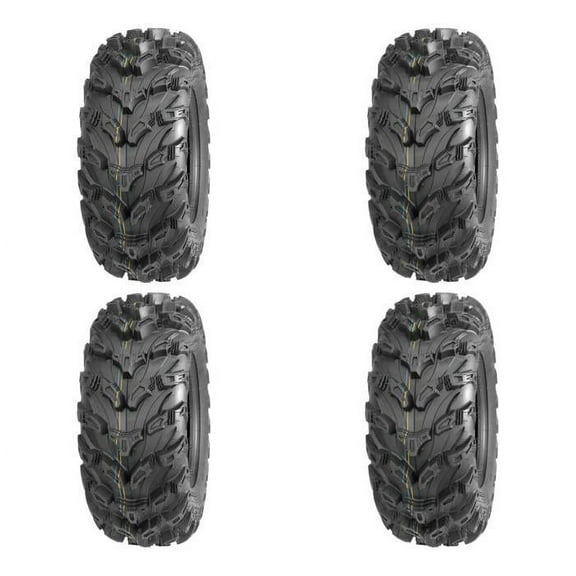 Set of 4 ATV QUADBOSS Tires (QBT672 26x9R-12 Front, 26x12R-12 Rear)