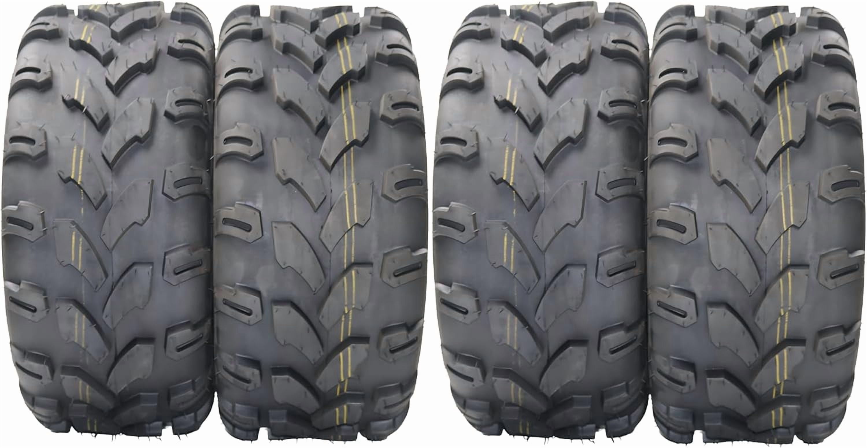 Set of 4 ATV UTV All-Terrain Tires, 18x7.00-8, 4PR Tubeless, Off-Road ...