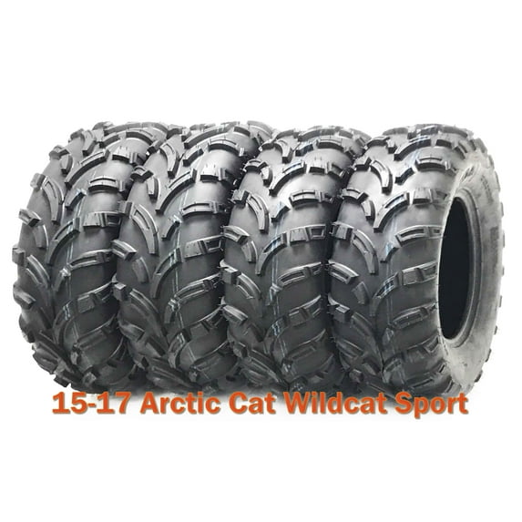 Set of 4 ATV UTV Tires 26x8-12 & 26x10-12 for 15-17 Arctic Cat Wildcat Sport