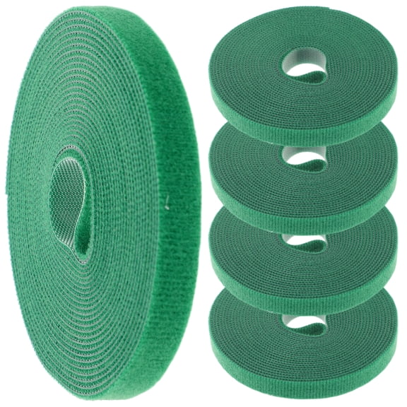 Set of 4 Adhesive Desktop Cable Organizer Double Side Tape Green