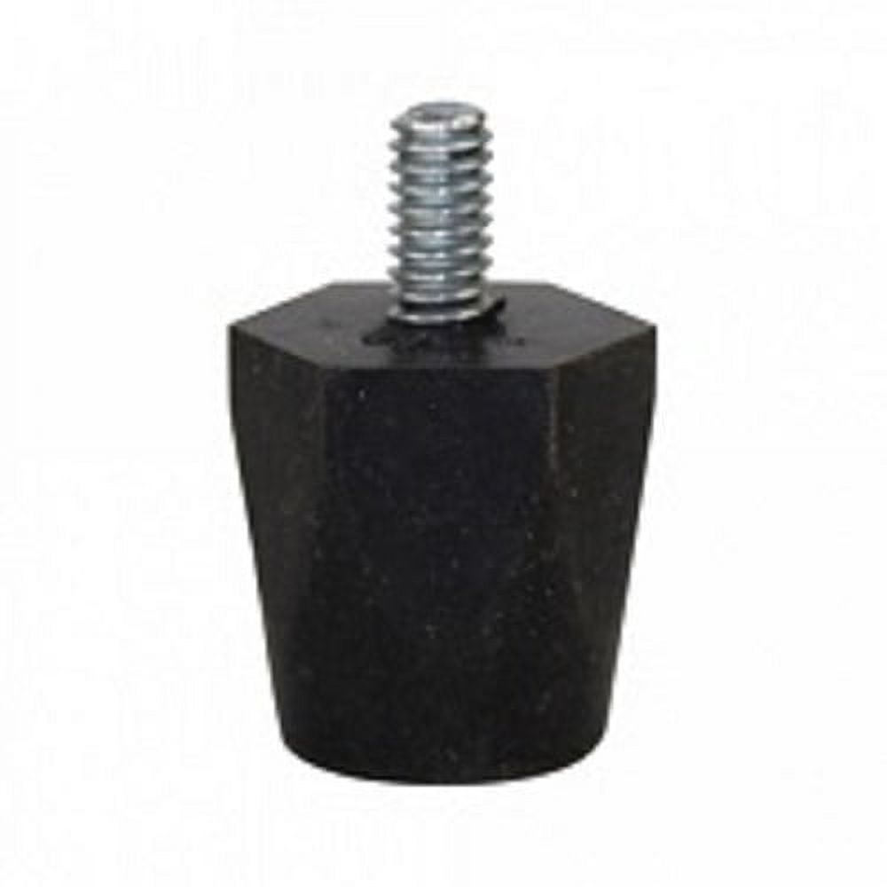Set of 4 Adjustable Rubber Bumper Feet, Levelers, 1/420 Thread, Solid