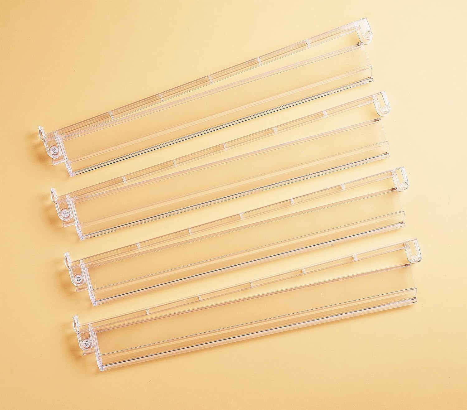 Set of 4 All in one Transparent Mahjong Rack & Pusher Acrylic Mah Jongg Rack Pusher 18" (Clear)