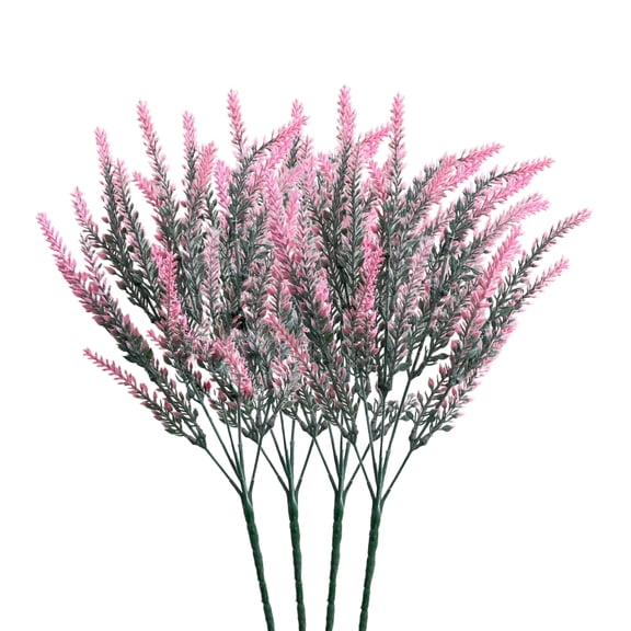 Set of 4 Artificial Lavender Stems for Home Décor