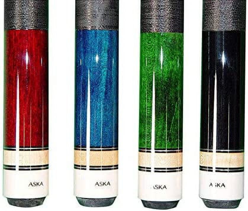 Set of 4 Aska L2 Billiard Pool Cues, 58 Hard Rock Canadian Maple, 13mm