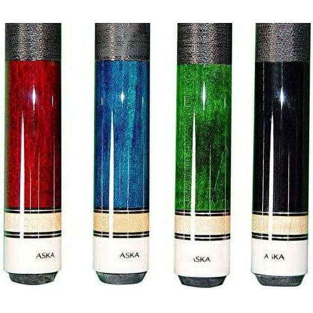 Set of 4 Aska L2 Billiard Pool Cues, 58 Hard Rock Canadian Maple, 13mm