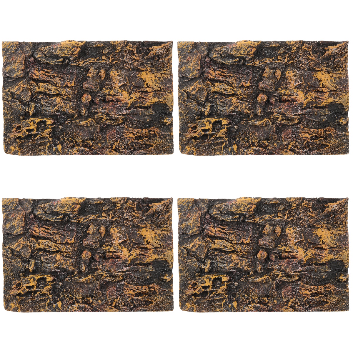 Set of 4 Background Rock Slab Aquarium Backgrounds Reptile Tank