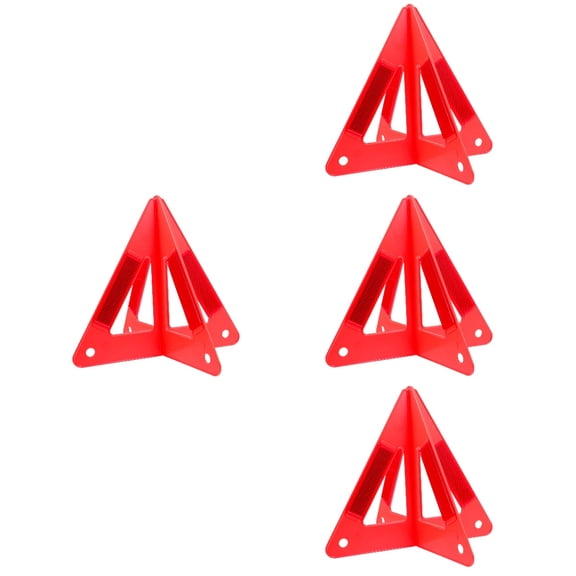 Set of 4 Barrier Tape Traffic Cones Emergency Triangle